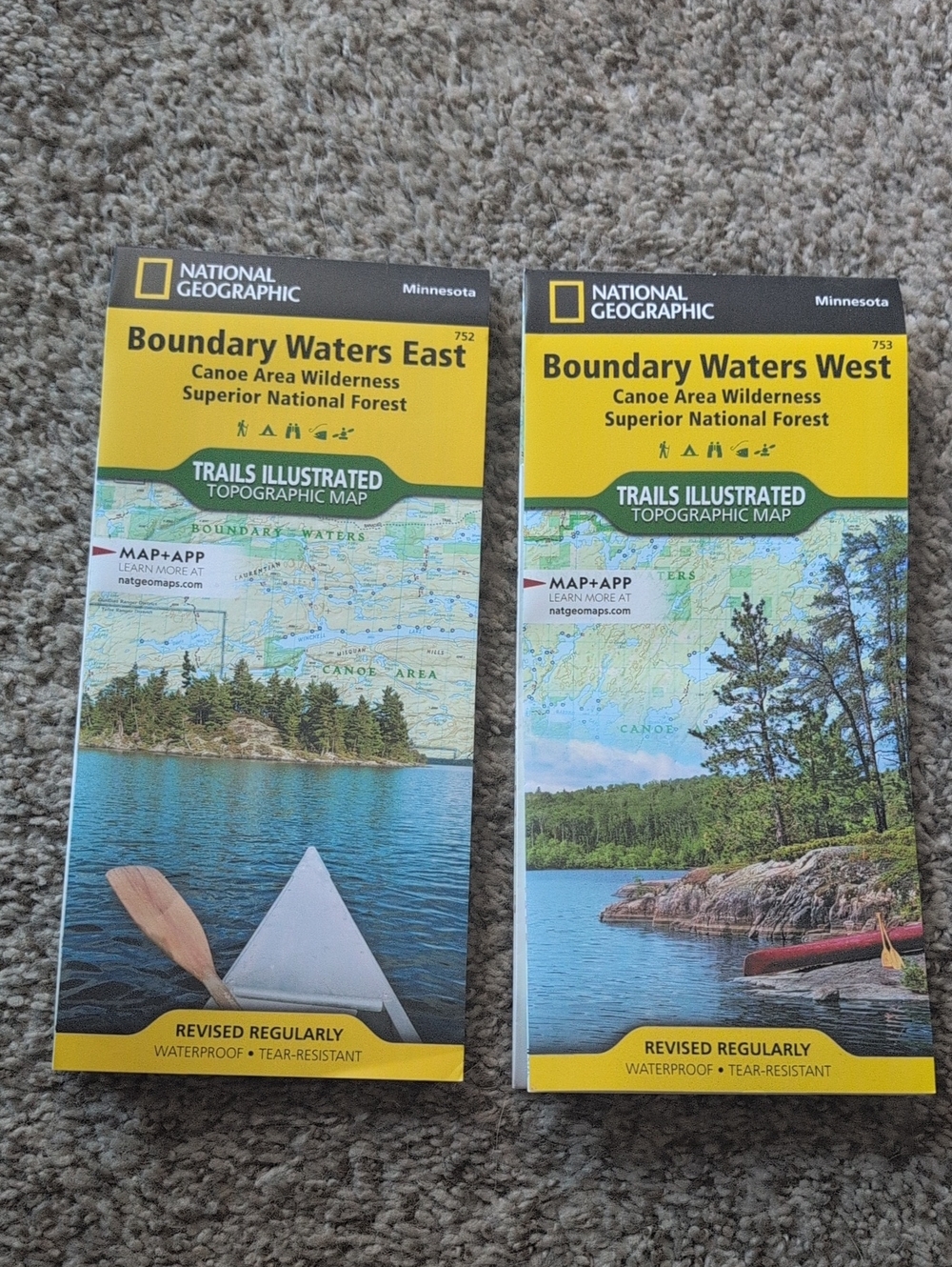 National Geographic Boundary Waters East and West Maps, New